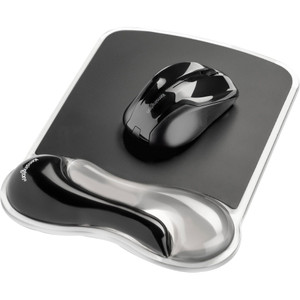 Kensington Mouse Pad,w/ Wrist Pillow,Duo Gel,7-1/4"x9-1/2"x13-32",BK/BE (KMW62399) View Product Image