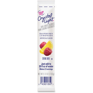 Kraft Foods Crystal Light Sticks, 0.16oz., 30/BX, Raspberry lemonade (KRF00015) View Product Image