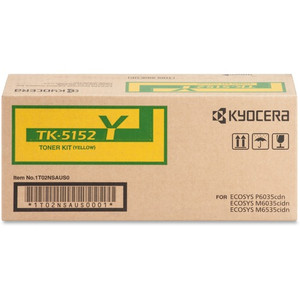Kyocera Toner Cartridge, f/6035/6535, 10,000 Page Yield, Yellow (KYOTK5152Y) View Product Image