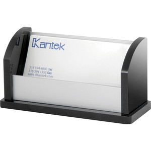Kantek Business Card Holder, Aluminum, Black Acrylic (KTKBA330) View Product Image