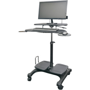 Kantek Mobile Height Adjustable Computer Workstation w/ LCD Mount (KTKSTS240) View Product Image