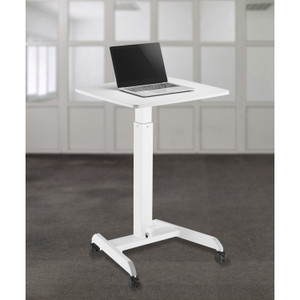 Kantek Desk,Sit-Stand,Mobile,23-3/5"x20-1/5"x29-3/5"-44-1/5",WE (KTKSTS300W) View Product Image