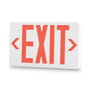 Tatco LED Exit Sign, Polycarbonate, 12.25 x 2.5 x 8.75, White (TCO07230) View Product Image