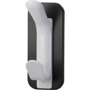 Lorell Magnetic Double Coat Hook - for Coat, Clothes - Plastic - White Product Image 