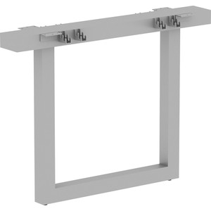 Lorell Relevance Series Middle Unite Leg - 28.5" Height x 38.6" Width x 6.3" Depth - Finish: Silver, Powder Coated Product Image 