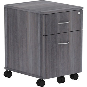 Lorell Relevance Series 2-Drawer File Cabinet - 22.9" Height x 15.7" Width x 19.9" Depth - 2 x File, Box Drawer(s) - Finish: Weathered Charcoal, Laminate Product Image 