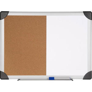 Lorell Dry Erase Aluminum Frame Cork Combo Boards (LLR19290) View Product Image