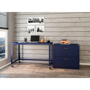 Lorell Desk,Mobile,Steel,200 lb Cap,48"x24"x30",Navy (LLR18335) View Product Image