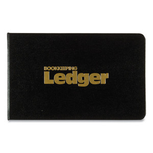 National Four-Ring Ledger Binder Kit with A-Z Index, Black Cover, 8.5 x 5 Debit-Credit-Balance Sheets, 100 Sheets/Book (RED63453) View Product Image