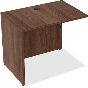 Lorell Essentials Series Return Shell - 29.5" Height x 35" Width x 24" Depth - Material: Metal - Finish: Walnut, Laminate Product Image 