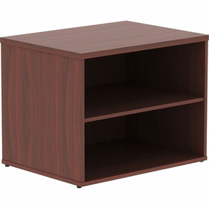Lorell Relevance Series Storage Cabinet Credenza w/No Doors - 23.1" Height x 29.5" Width x 22" Depth - 2 Shelve(s) - Finish: Mahogany, Laminate Product Image 