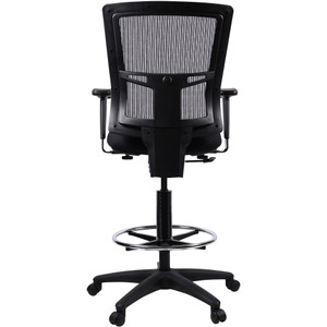 Lorell Drafting Stool Chair, 27"x25"x48", Black (LLR43100) Product Image