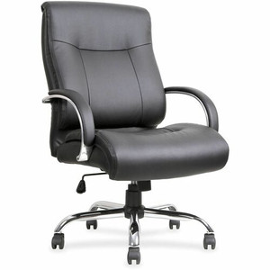 Lorell Deluxe Big & Tall Chair - Black Seat Color - Bonded Leather Seat Material - Black Back Color - Bonded Leather Back Material - 5-star Base Product Image 