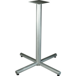 Lorell Silver Bistro-Height X-Leg Table Base (LLR34432) View Product Image