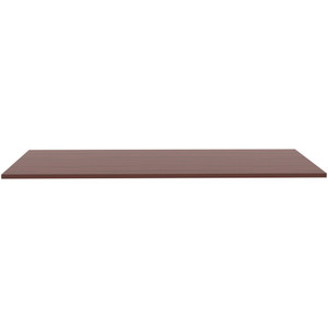 Lorell Quadro Sit/Stand Straight Edge Mahogany Tabletop (LLR59607) View Product Image