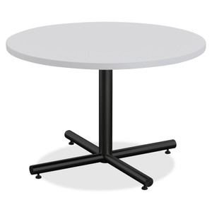 Lorell Round Invent Tabletop - Light Gray (LLR62575) View Product Image