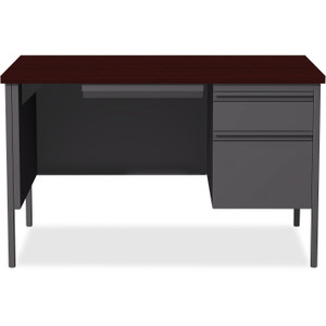 Lorell Fortress Series 48" Right Single-Pedestal Desk (LLR66903) View Product Image