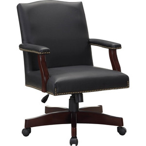 Lorell Traditional Executive Bonded Leather Chair (LLR68250) View Product Image