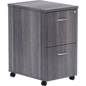 Lorell Weathered Charcoal Laminate Desking Pedestal - 2-Drawer (LLR69561) View Product Image