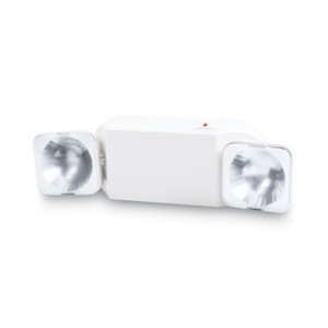 Tatco Swivel Head Twin Beam Emergency Lighting Unit, 12.75w x 4d x 5.5"h, White View Product Image