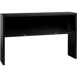 Lorell Modular Desk Series Black Stack-on Hutch (LLR79169) View Product Image