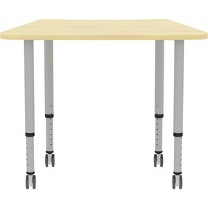 Lorell Height-adjustable Trapezoid Table (LLR69584) View Product Image