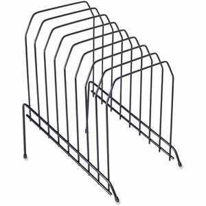 Lorell Wire File Sorter/Holder - 8 Divider(s) - Desktop - Black - Wire Product Image 