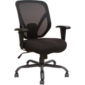 SOHO SOHO Big & Tall Mesh Back Chair - Black Seat Color - Fabric Seat Material - Black Back Color - 5-star Base Product Image 