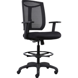 Lorell Stool, Mesh Back, Air Grid Seat, 25"x26"x52-1/2", Black (LLR83101) View Product Image