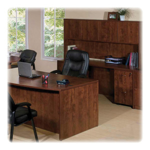 Lorell Right Corner Credenza, 66"x36"x24"x29-1/2", Cherry (LLR69909) View Product Image