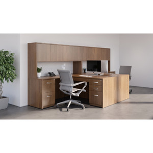 Lorell Desk 66"x30"x29-1/2", Walnut (LLR69967) View Product Image