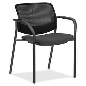 Lorell Guest Chair, Mesh Back, 26-1/2"x27-1/2"x40", 2/CT, Black (LLR83112) View Product Image
