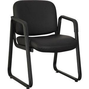 Lorell Black Leather Guest Chair (LLR84577) View Product Image