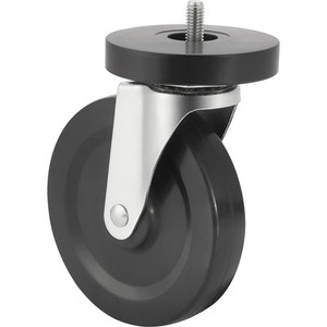 Lorell Caster Kit, 5" Wheel, f/ Industrial Shelving, 4/ST, Black (LLR84861) View Product Image