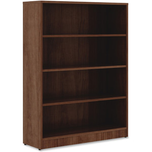 Lorell Bookcase, 4-Shelf, 3 Adj Shelves, 36"x12"x48", Walnut (LLR99786) View Product Image