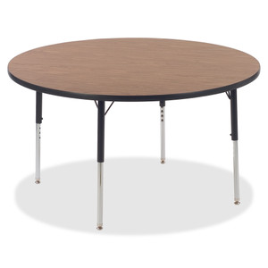 Lorell Medium Oak Laminate Round Activity Tabletop (LLR99897) Product Image