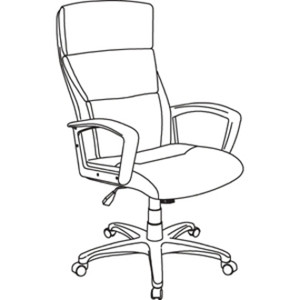 Lorell Euro Design Leather Executive Mid-back Chair (LLR84570) View Product Image
