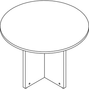 Lorell Prominence Round Laminate Conference Table (LLRPT42RMY) View Product Image