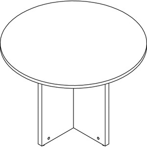 Lorell Prominence Round Laminate Conference Table (LLRPT42RMY) View Product Image
