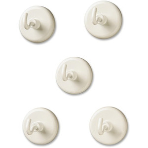 Learning Resources Original Magnetic Hooks, 1.1/4" D, 5/PK, White (LRNLER2698) View Product Image