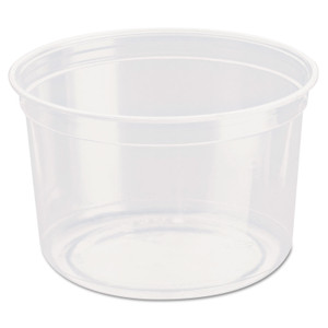 Bare Eco-Forward Rpet Deli Containers, 16 Oz, 4.6" Diameter X 3"h, Clear, 500/carton (SCCDM16R) View Product Image