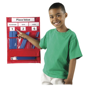 Learning Resources Counting/PL Value Pckt Chart,w/Cards/Straws,13"x17-3/4",RD (LRNLER2416) View Product Image