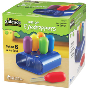 Learning Resources Jumbo Eyedroppers Sci Set, 4-3/4"x4-1/2"x2-1/4", 6/ST, MI (LRNLER2779) View Product Image