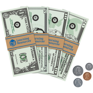 Learning Resources Play Money, Pretend and Play, 6-1/2"Wx8-1/2"Lx1-4/5"H, Multi (LRNLER2725) View Product Image