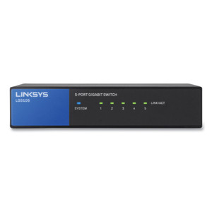 LINKSYS Business Desktop Gigabit Switch, 5 Ports (LNKLGS105) View Product Image