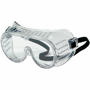 Crews Economy Safety Goggles - Flying Particle, Impact, Debris, Ultraviolet Protection - Polyvinyl Chloride (PVC) - Clear Product Image 