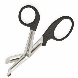 Medline Konig Bandage and Clothing Scissors - 7" Overall Length Serrated Blade - Black Product Image 