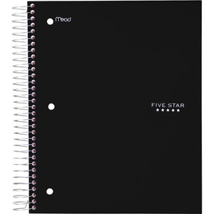 Mead 5-Star Notebook, 5-Sub, 9-1/2"x10-1/2", Black (MEA72045) View Product Image