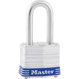 Master Lock Long-shackle Padlock - Keyed Different - 1.50" Shackle Diameter - Cut Resistant, Pick Proof, Rust Resistant - Steel Gray Product Image 