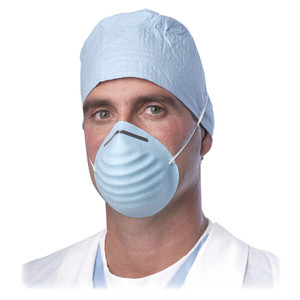 Medline Surgical Cone Style Face Mask, 50/BX, Blue (MIINON27381) View Product Image